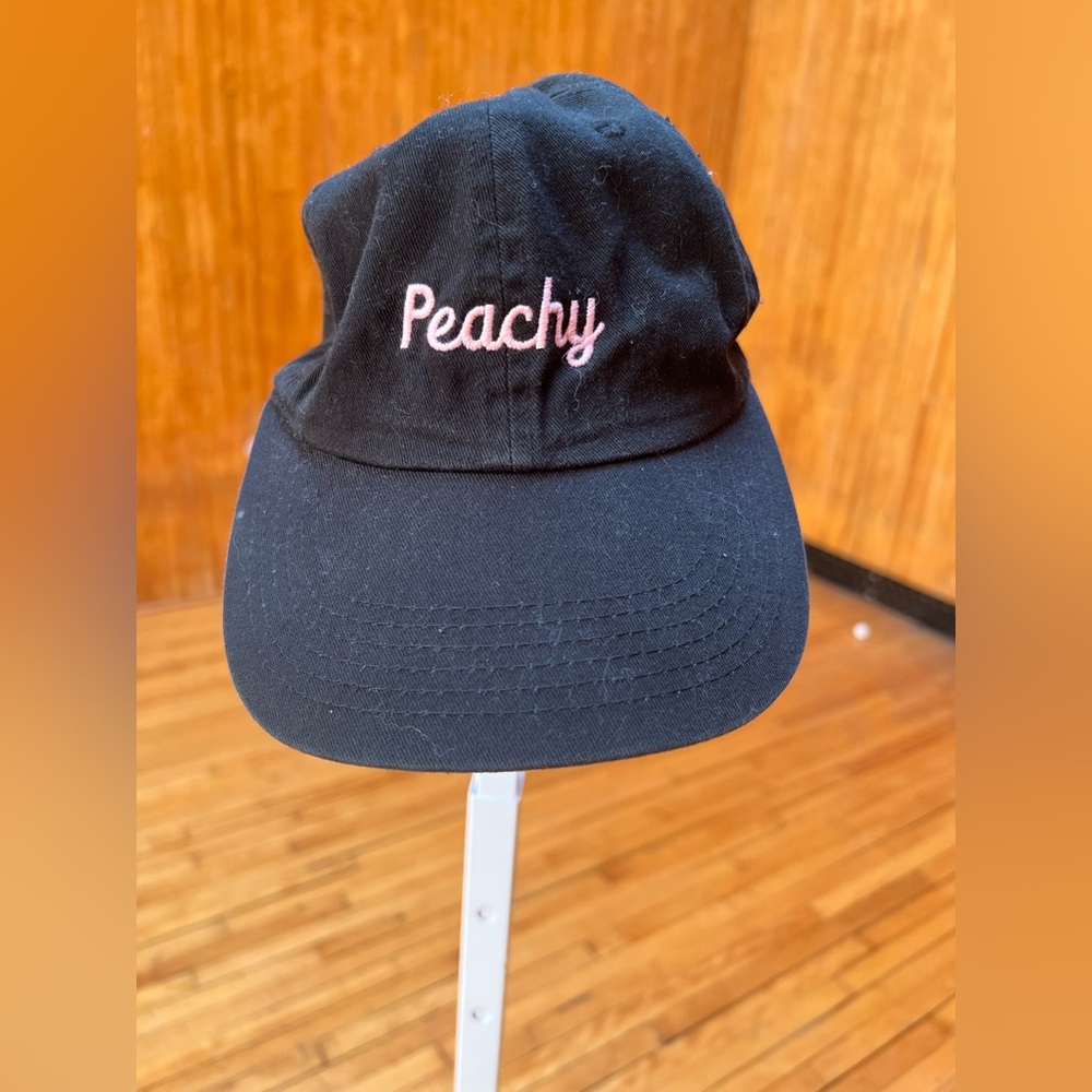 Stylish Black 'Peachy' Embroidered Women's Hat
